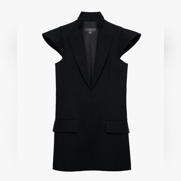 NWT ZARA WOOL SHOULDER PADβDRESS X STEFANO PILATI & Giselle Bundchen - Picture 2 of 5